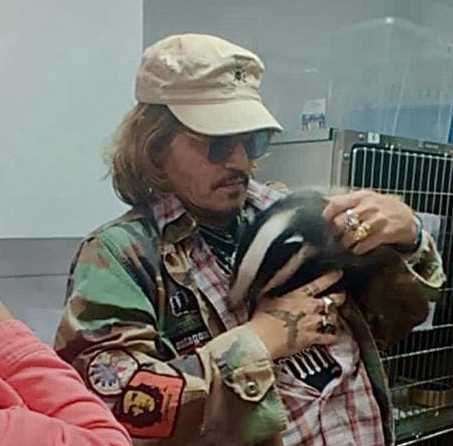 Johnny Depp visited Folly Wildlife Rescue in Tunbridge Wells. Picture: Folly Wildlife Rescue / Facebook