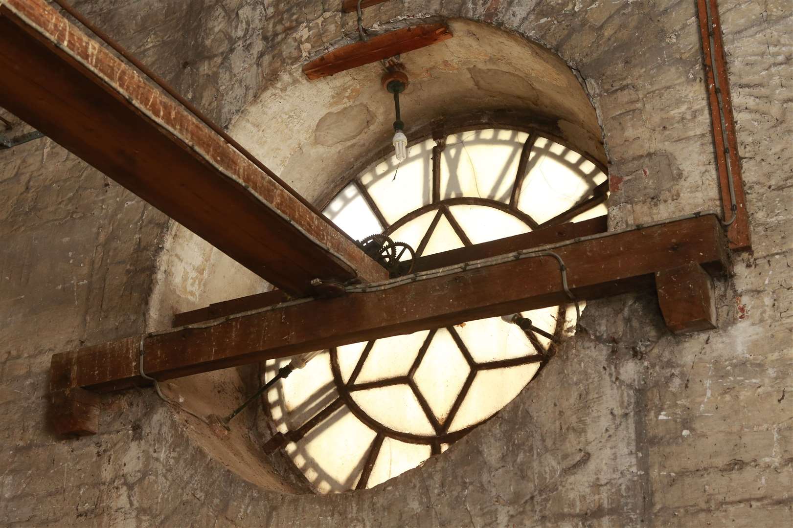 Inside the clock tower at Trinity Theatre, which is being turned into an exhibitions and heritage space