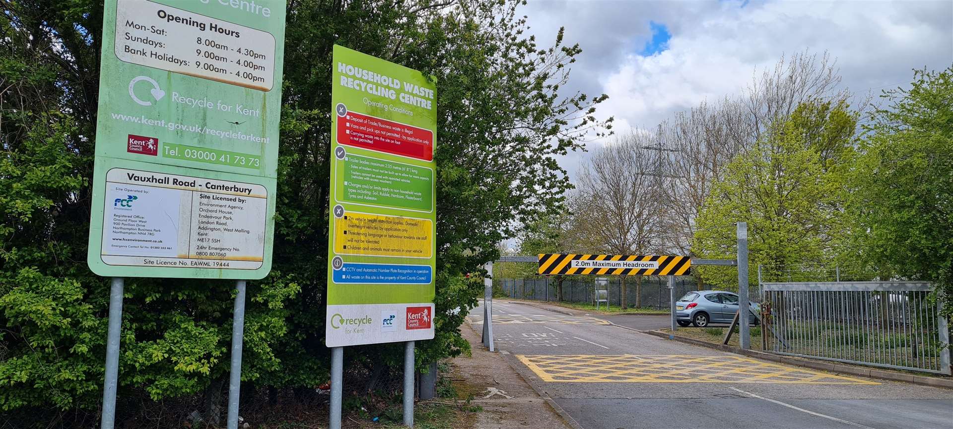 The household waste recycling centre in Canterbury