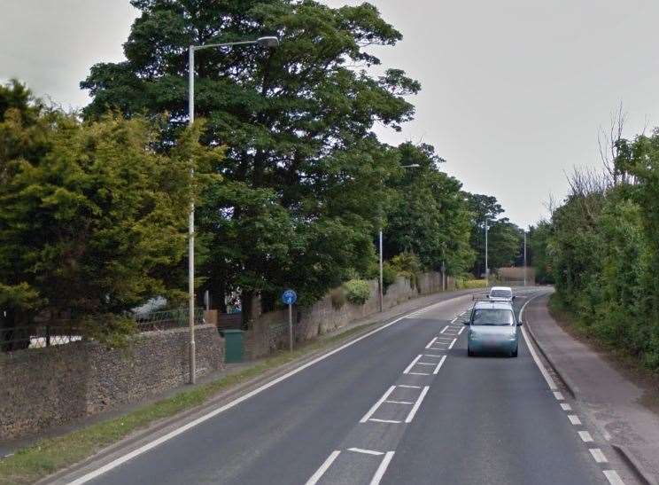 The crash happened in Dane Court Road, Broadstairs. Picture: Google.