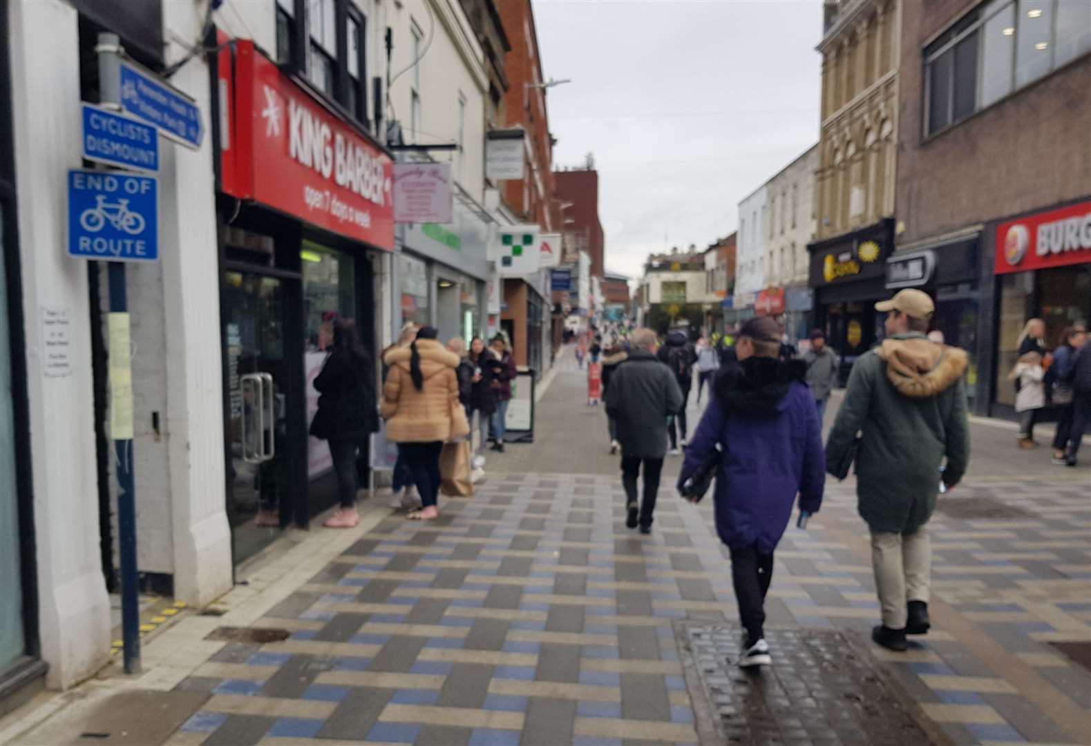 Shoppers in Maidstone on the day shops reopened after lockdown