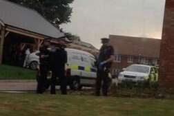 Police at the Wainscott burglary. Picture: @kayharrison92