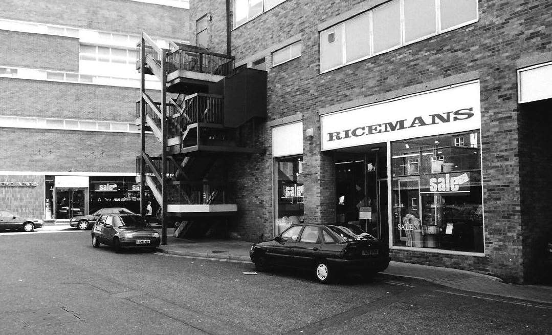 Taken in 1997, this photo shows the back of the Riceman's store in Canterbury