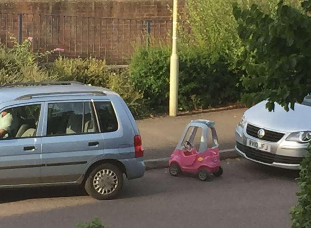 The small car had no problem squeezing into the space. Picture: Mark Byrom