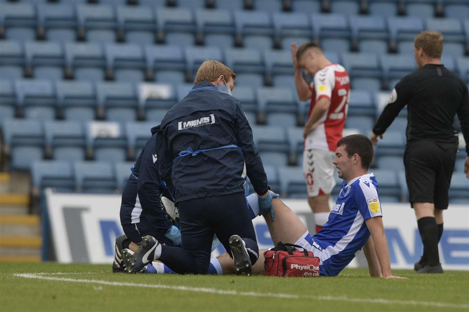 Tom O'Connor is injured on Saturday Picture: Barry Goodwin