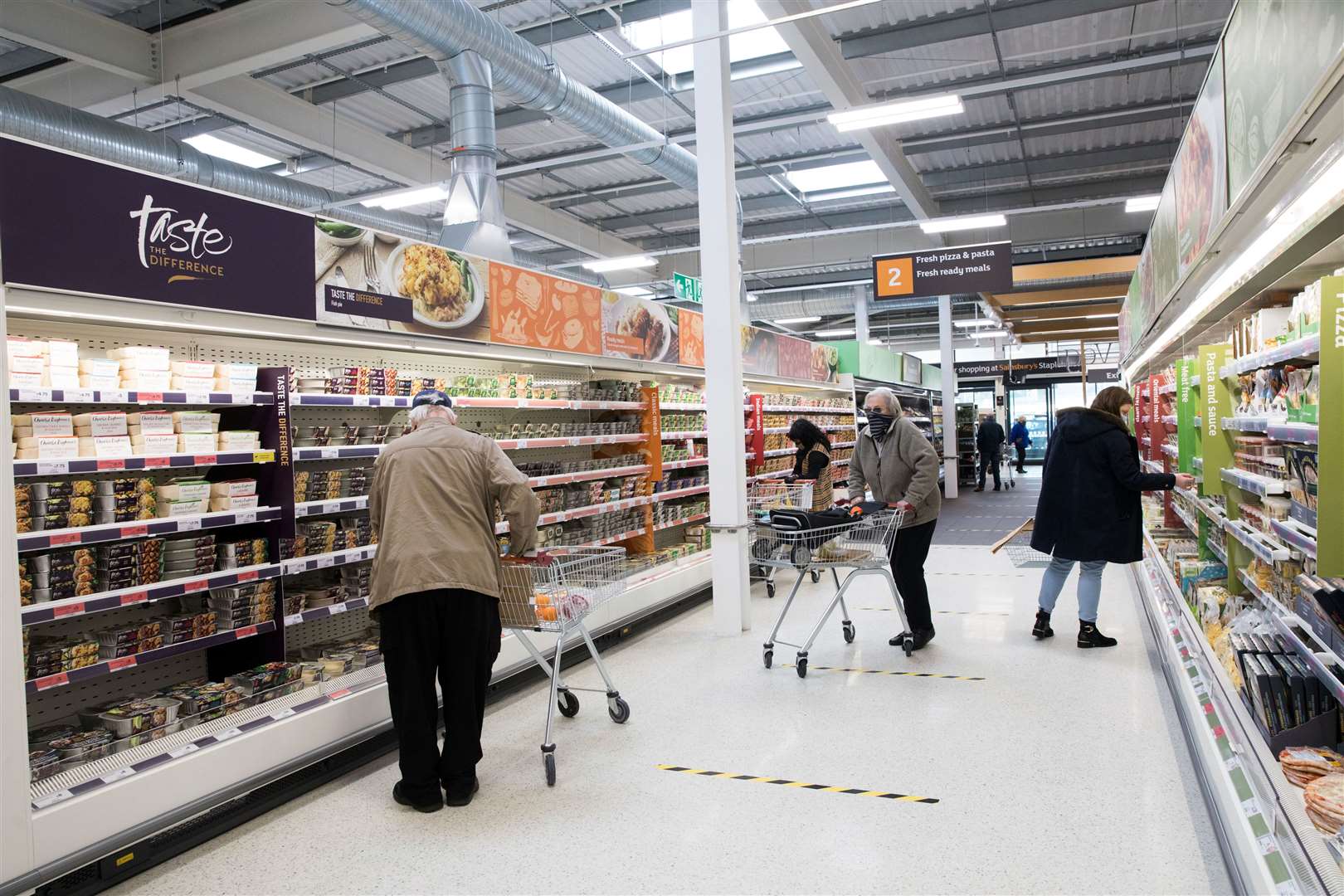 Shoppers enjoying the spacious aisles: Pic Sainsbury's