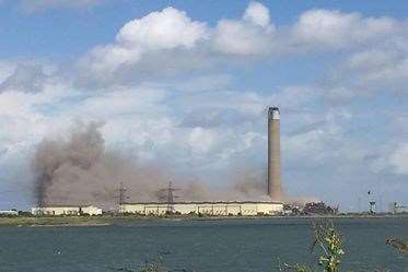 The boiler houses at Kingsnorth, were blown up last year, picture Billy Palmer