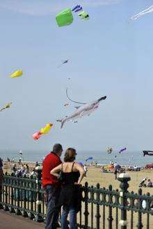Watching the skies above Margate Main Sands at the International Kite Festival