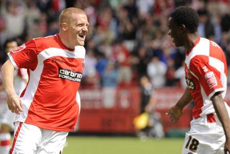 Nicky Bailey celebrates Charlton's opening goal