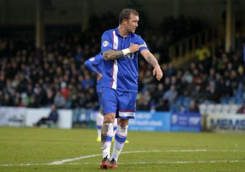 Danny Kedwell captaining the Gills during his time with the Football League side