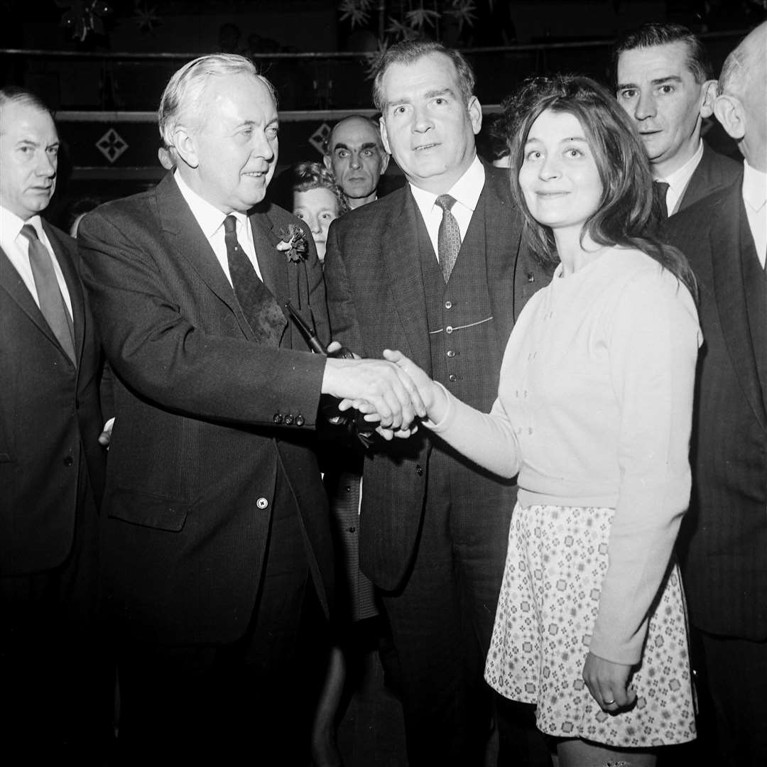 Prime Minister Harold Wilson meets an admirer