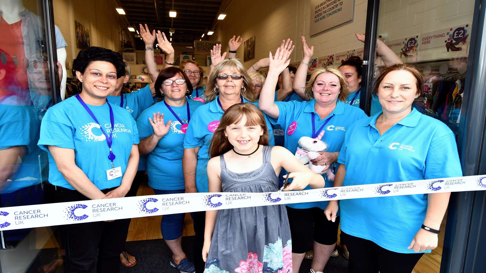 Georgina Bover, who battled back from cancer, opens the new Cancer Research UK superstore in Crayford
