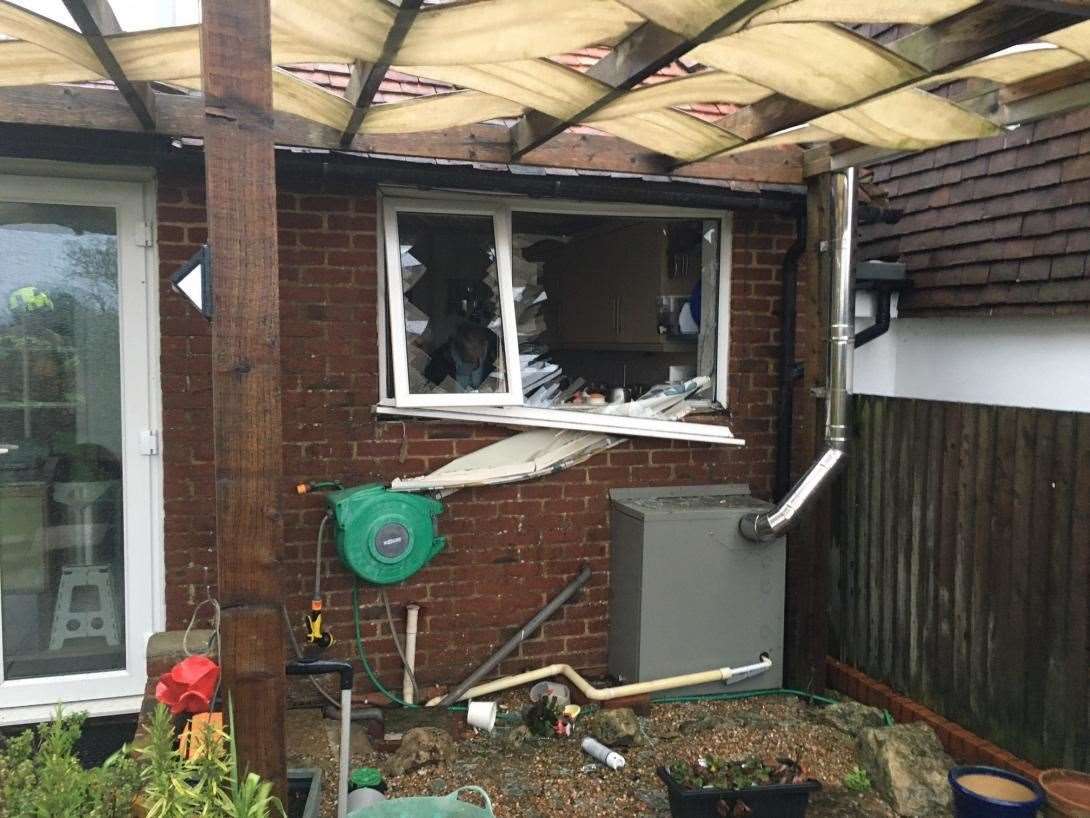 An Aldington house has been devastated by an explosion. Photo: KFRS