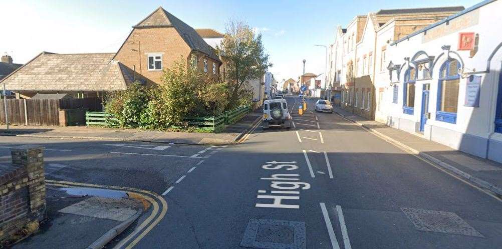 Vincent Gardens (left) sits just off Sheerness High Street. Picture: Google
