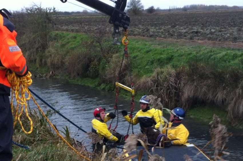 KFRS has special equipment used to rescue horses. Stock picture of a similar rescue