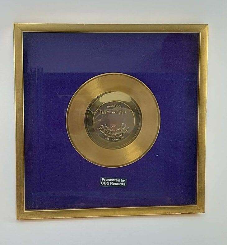 An albatross gold disc record is up for auction. Picture: Clifford Adams