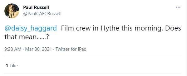 A Twitter user asked Daisy Haggard about the filming...