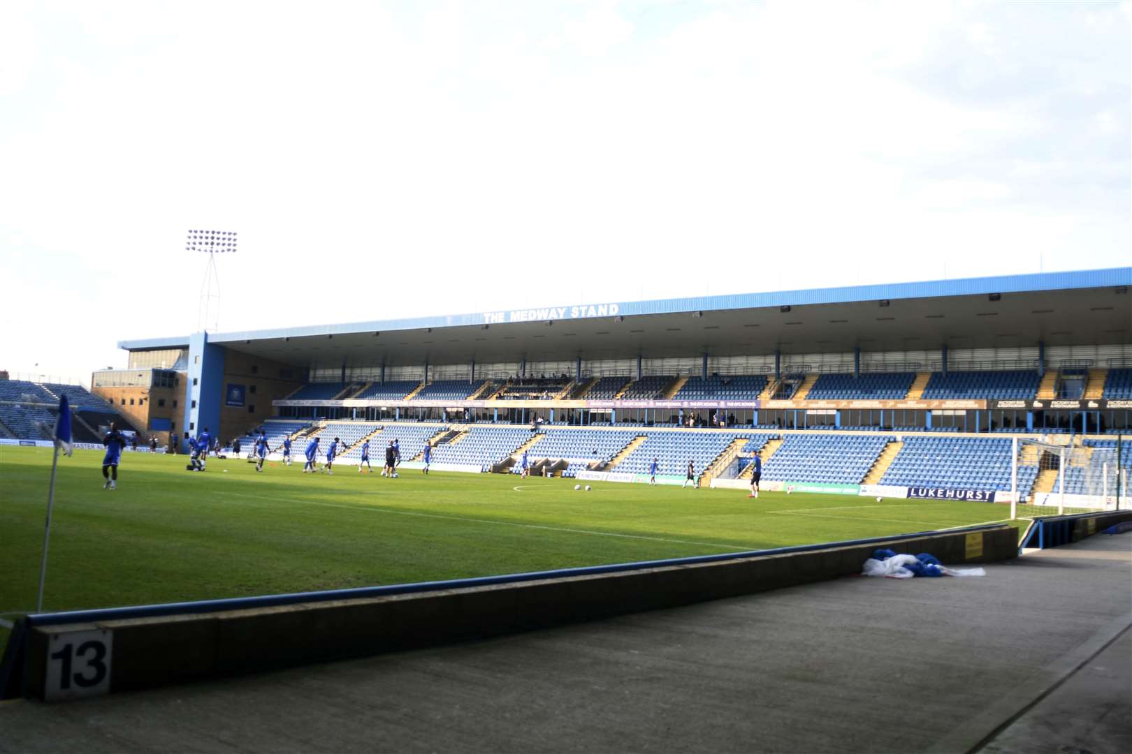 Empty stands at Priestfield due to the Covid pandemic Picture: Barry Goodwin