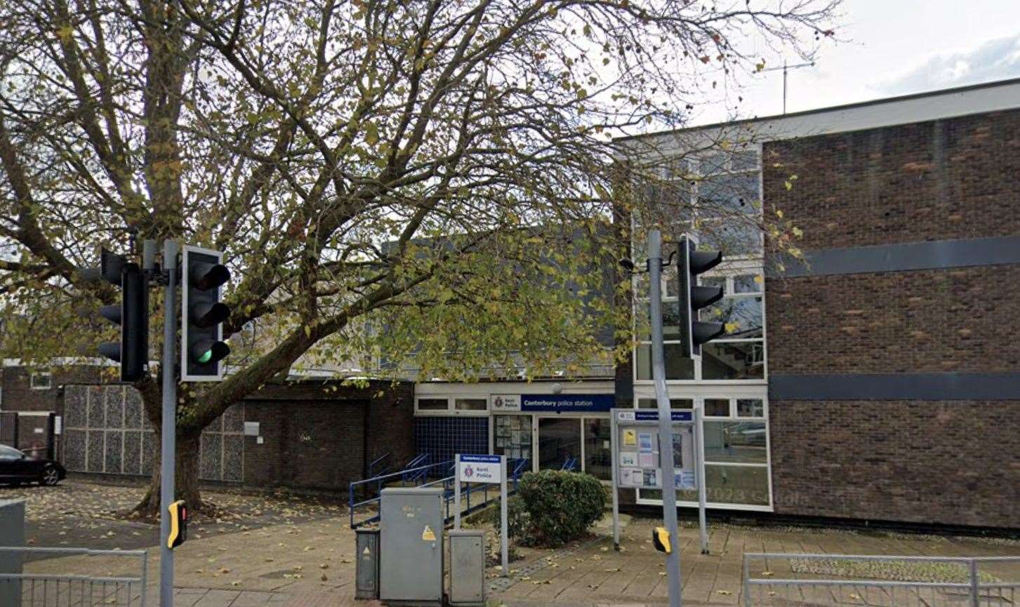 A man was brought to Canterbury Police Station last night after being stabbed. Picture: Google