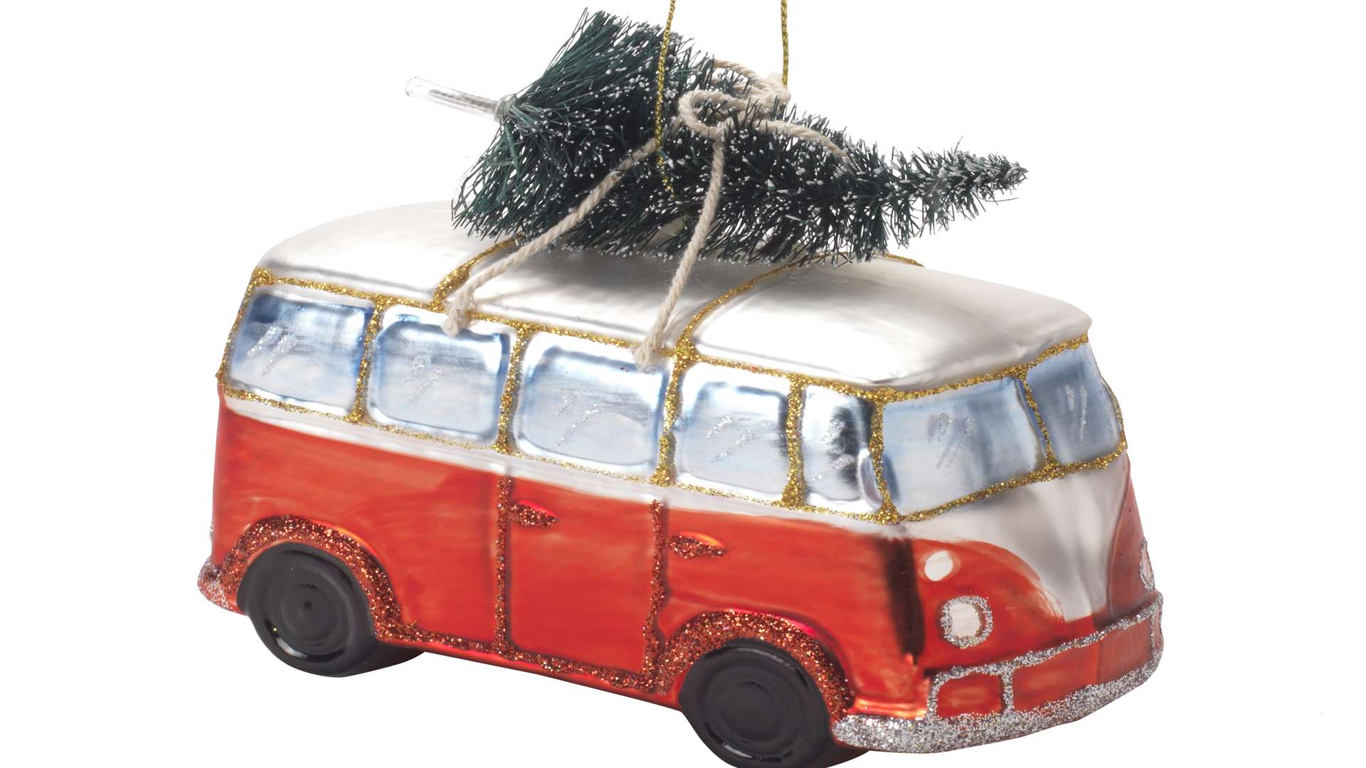 This super cool glass campervan will look great on any Christmas tree. It costs £12 at House of Fraser.