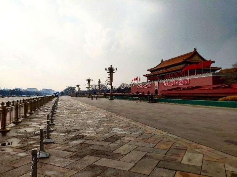 An eerily empty Tiananmen Square in Beijing during the coronavirus pandemic