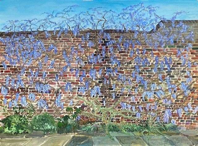 'Lockdown, locked in (garden wall)' by John Corley