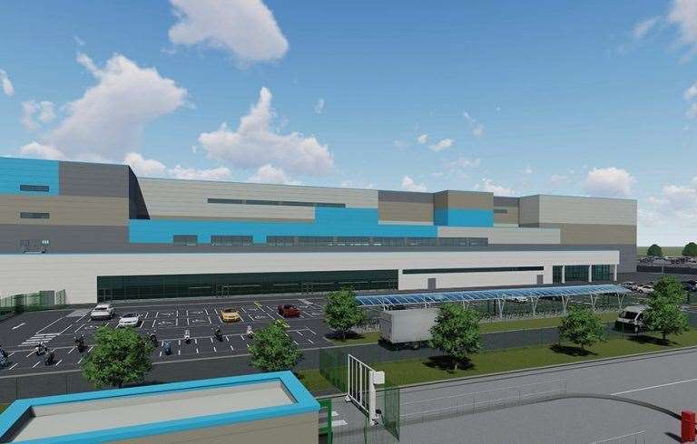 A giant Amazon warehouse was approved at the former Littlebrook Power Station site earlier this year
