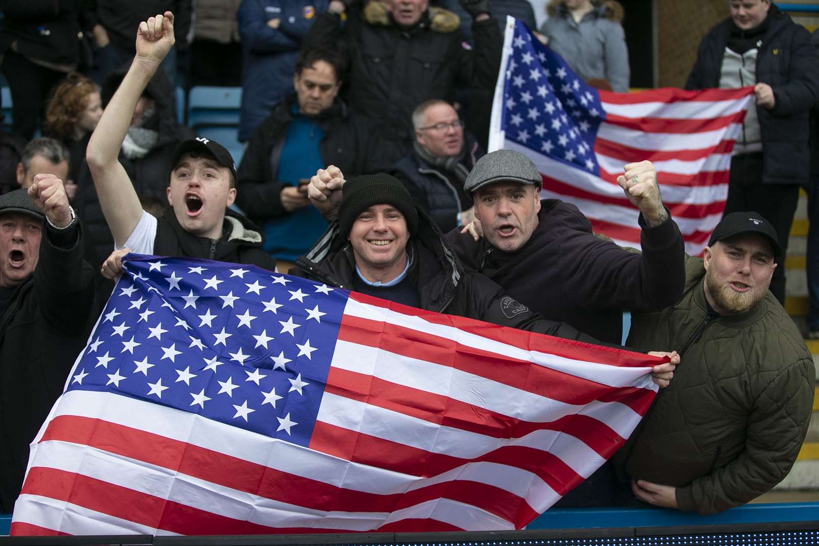 Gillingham fans supporting their new US owner
