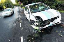 Crash in Mierscourt Road Rainham