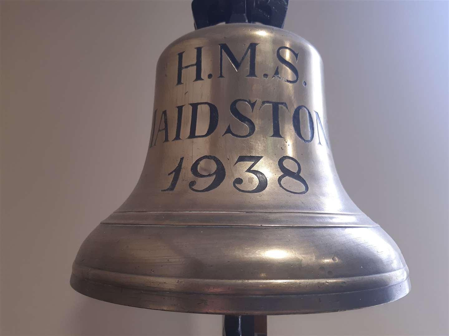 The bell from HMS Maidstone now hangs in Maidstone Town Hall