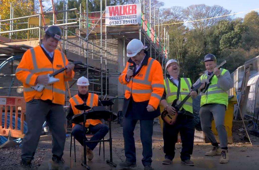 The Walker directors get rocky in Construction Rocks video (5888788)