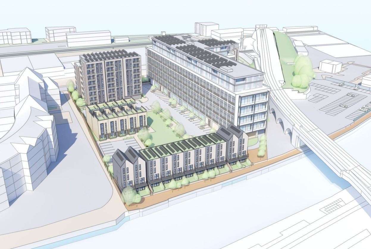 The developers plan to build 230 homes. Picture: Baltic Wharf (Maidstone) Ltd / Chetwoods