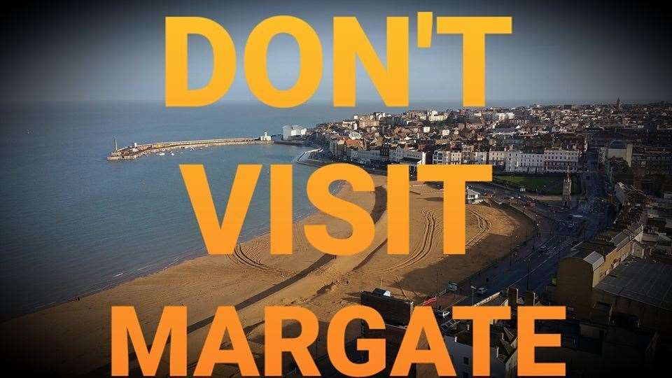 One of the campaign posters aiming to keep visitors away