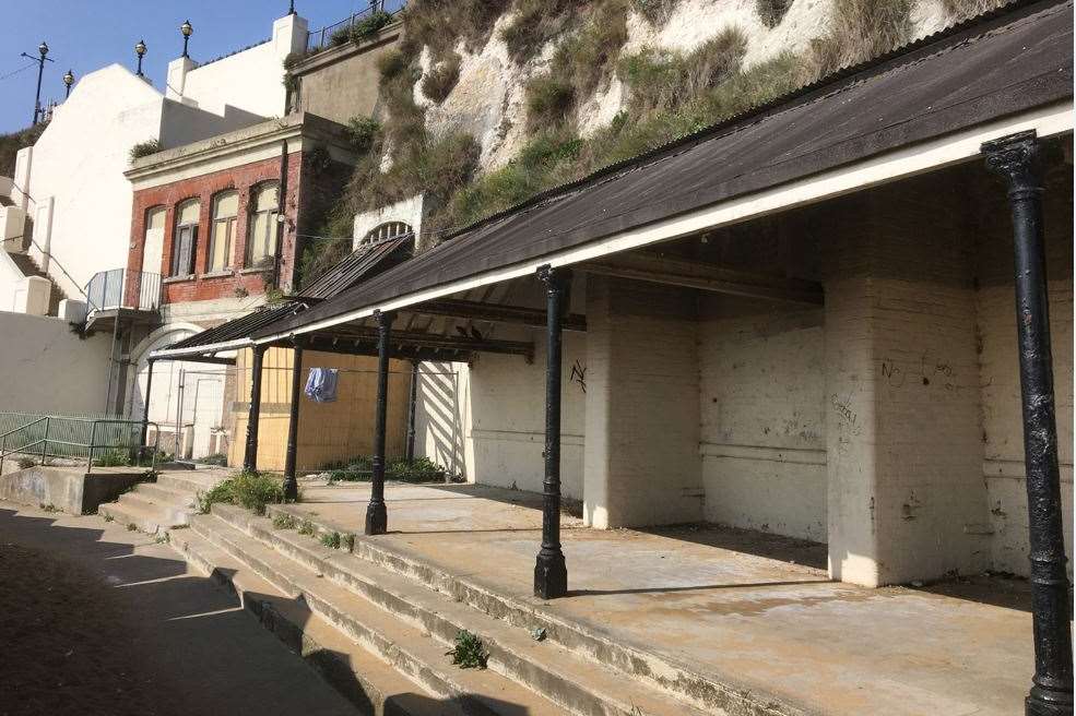 The disused shelter in Broadstairs