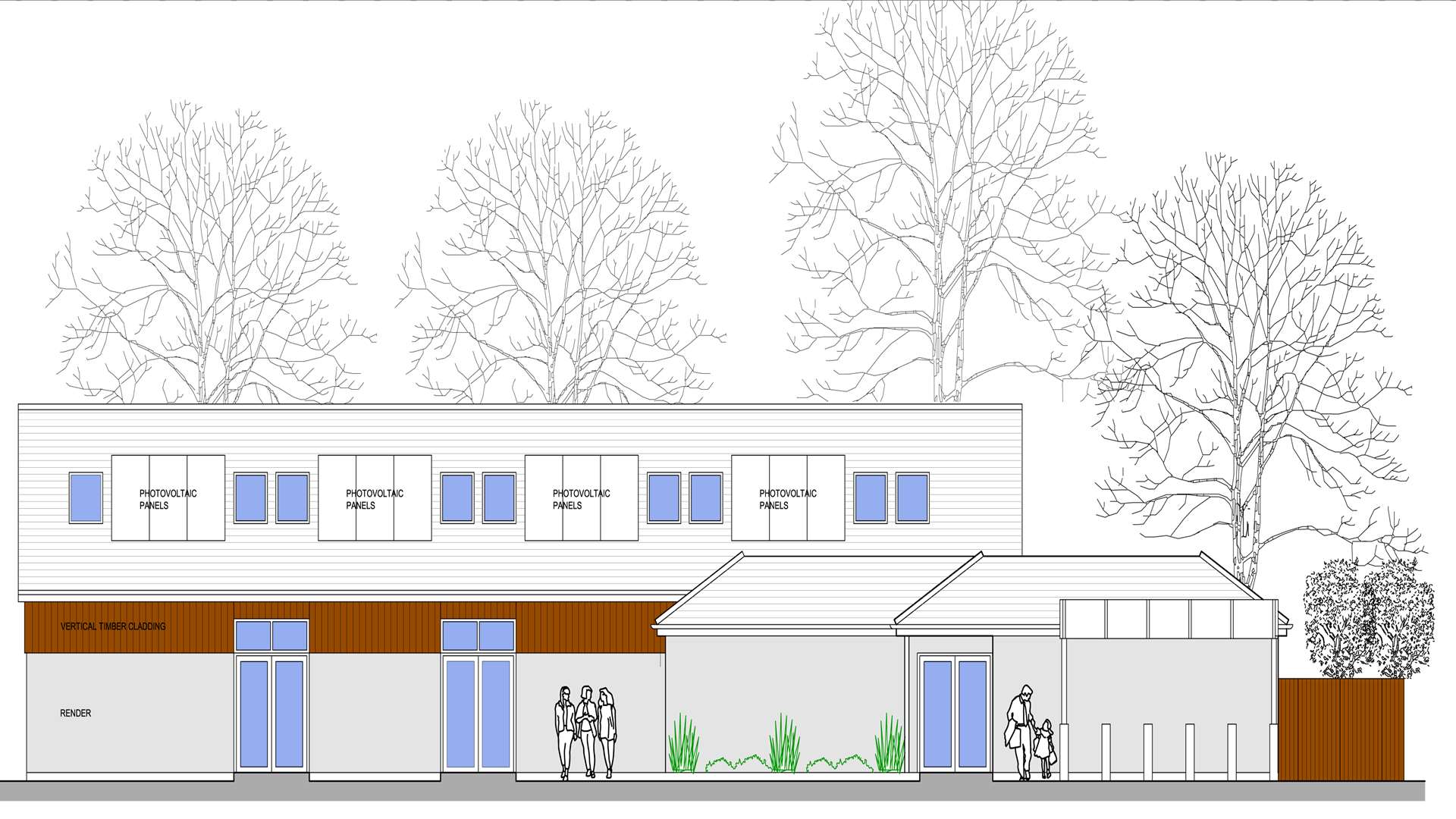 A drawing of the new youth activity centre in Cotton Lane, Stone, which will be named after murdered schoolgirl Claire Tiltman