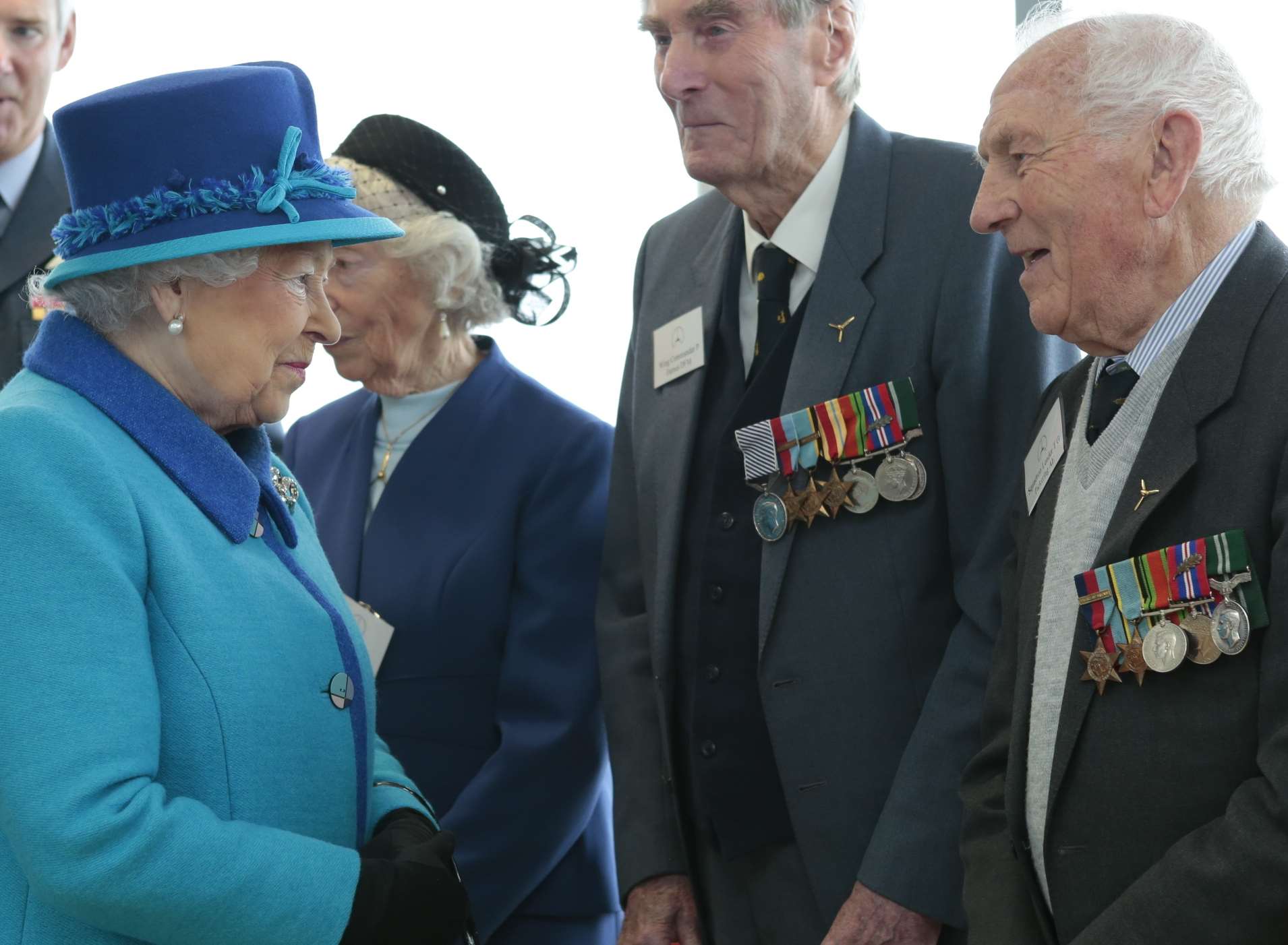 The Queen chats with Sqn Ldr Pickering during the opening of The Wing at Capel-le-Ferne last year. Picture: Martin Apps