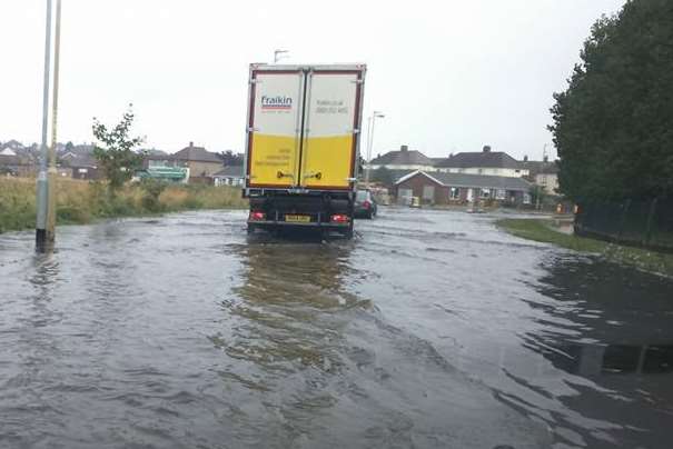 Flooding at Hampton, Herne Bay. Picture: Sarah Wallis