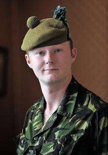 Lt James Adamson, 24, based in Canterbury who has been awarded the Military Cross