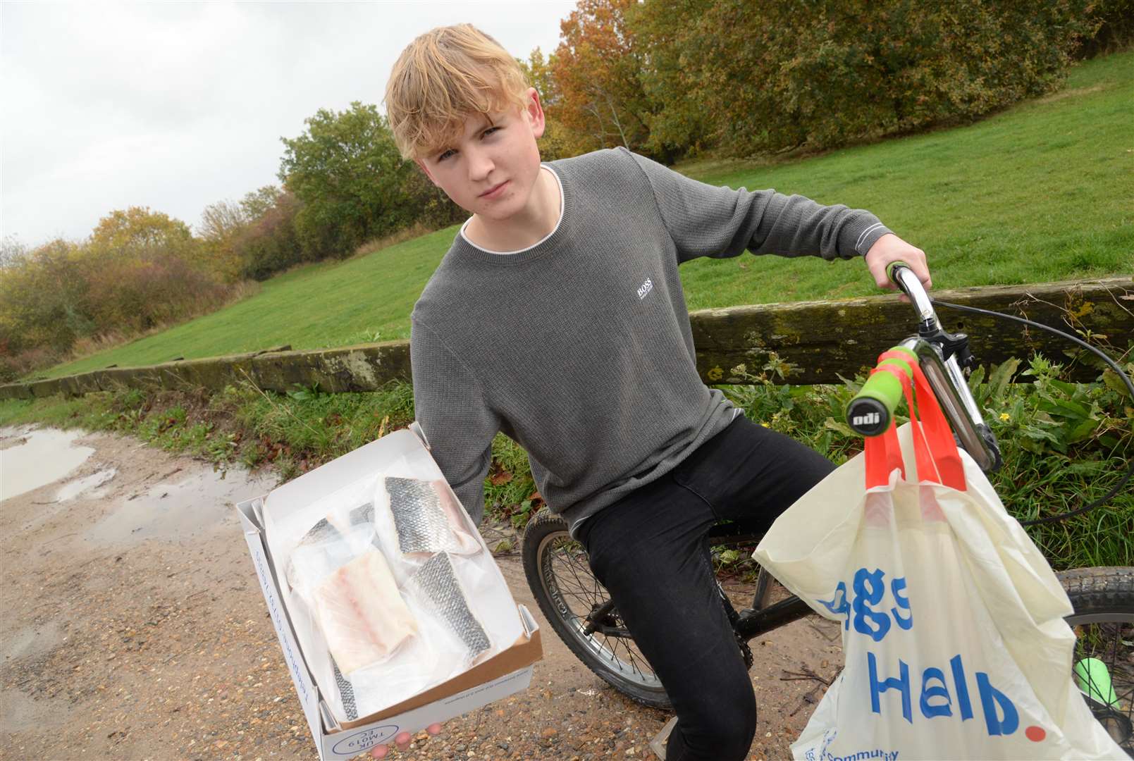 George Theze, 16, has started his own fish-selling business (5327244)