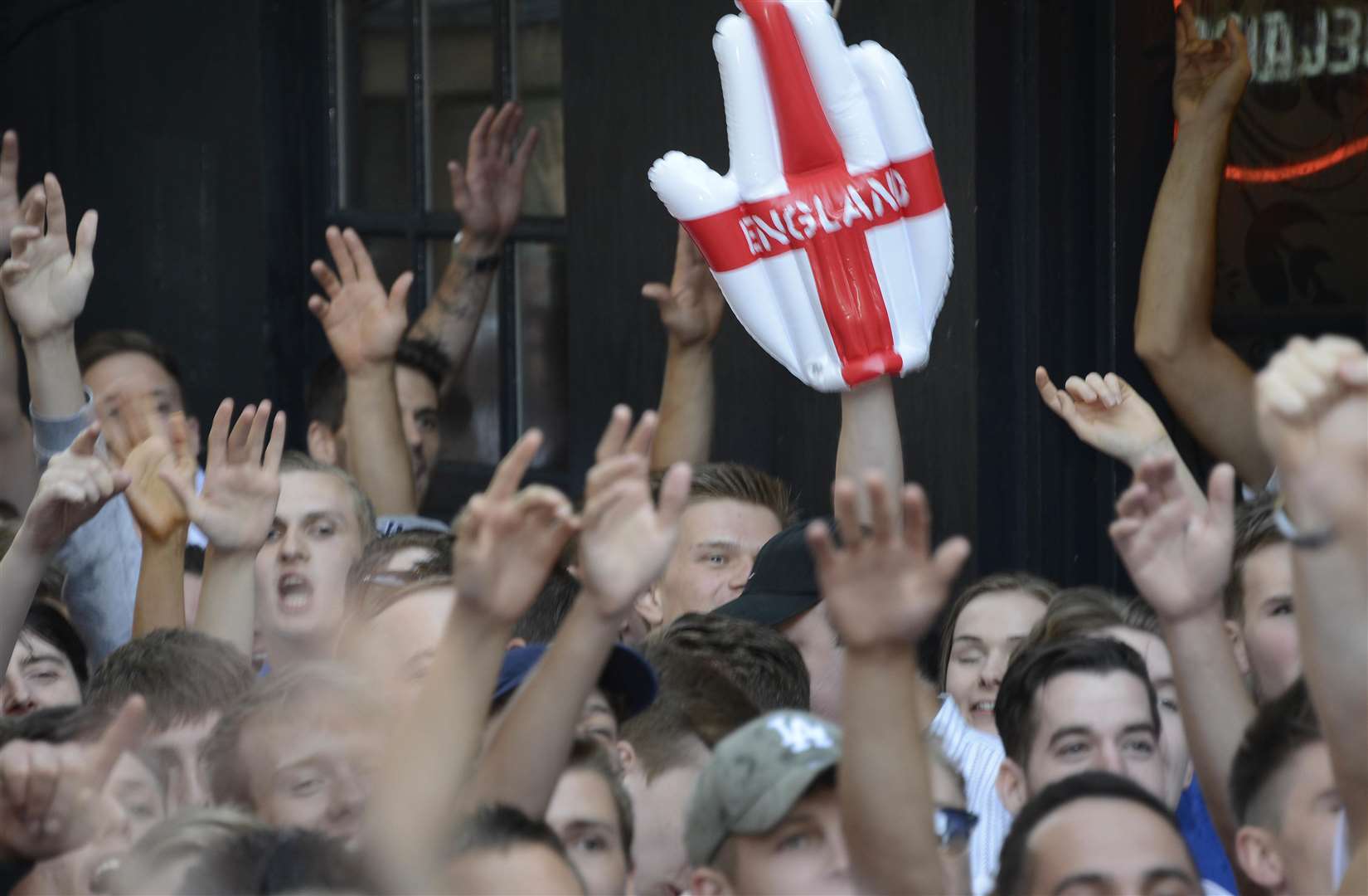 England fans are in full voice at The Source Bar in Maidstone