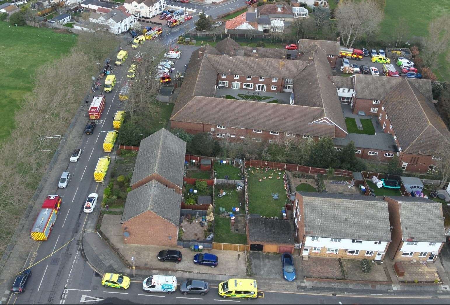 Four people were evacuated from the care home by emergency services. Picture: UKNIP