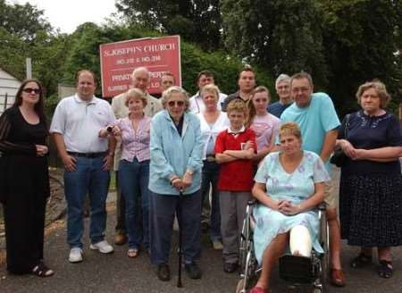 Residents are campaigning against propsed plans to build houses on St Joseph's Church land behind their houses. Picture: KATHARYN BOUDET