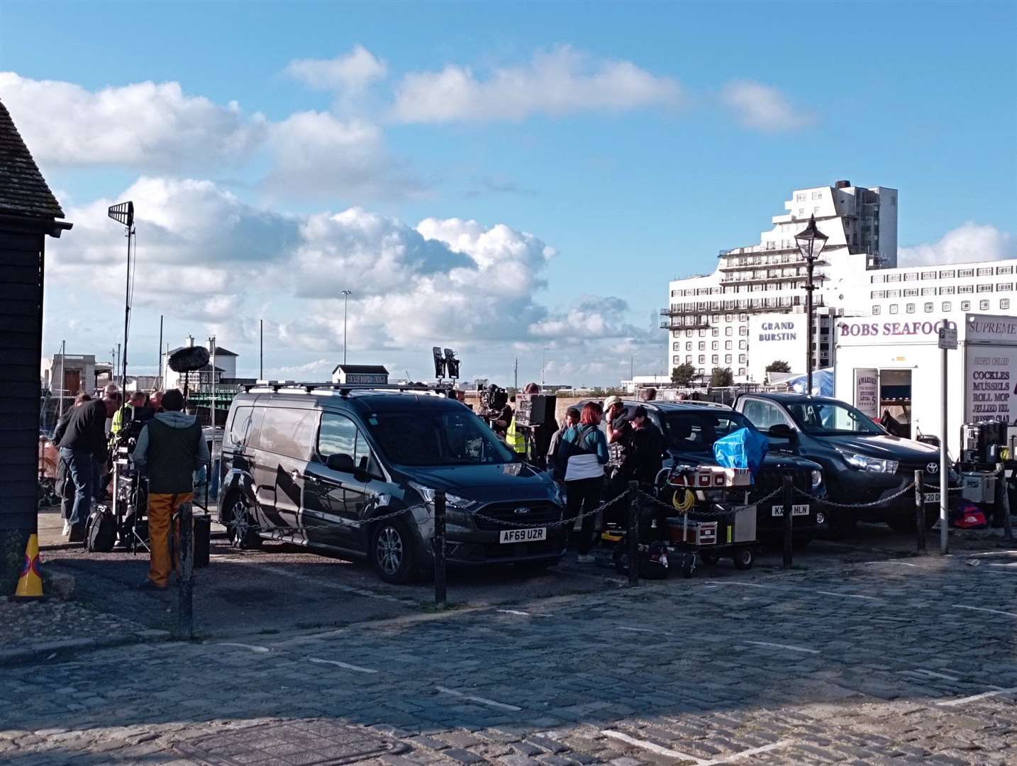 Film crews have been spotted in Folkestone. Picture: Bridget Chapman