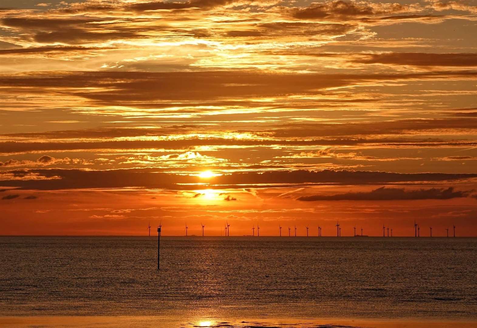 Wind turbines captured in the distance. Pic: Jane White.