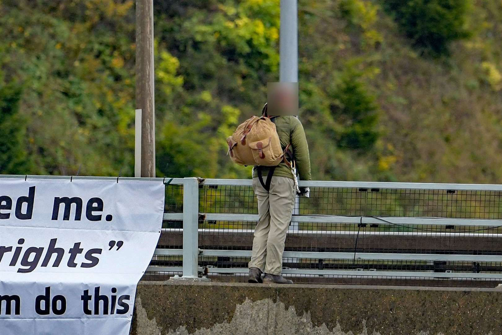 One man protest on Jubilee Way in Dover. Photo: Stuart Brock Photography