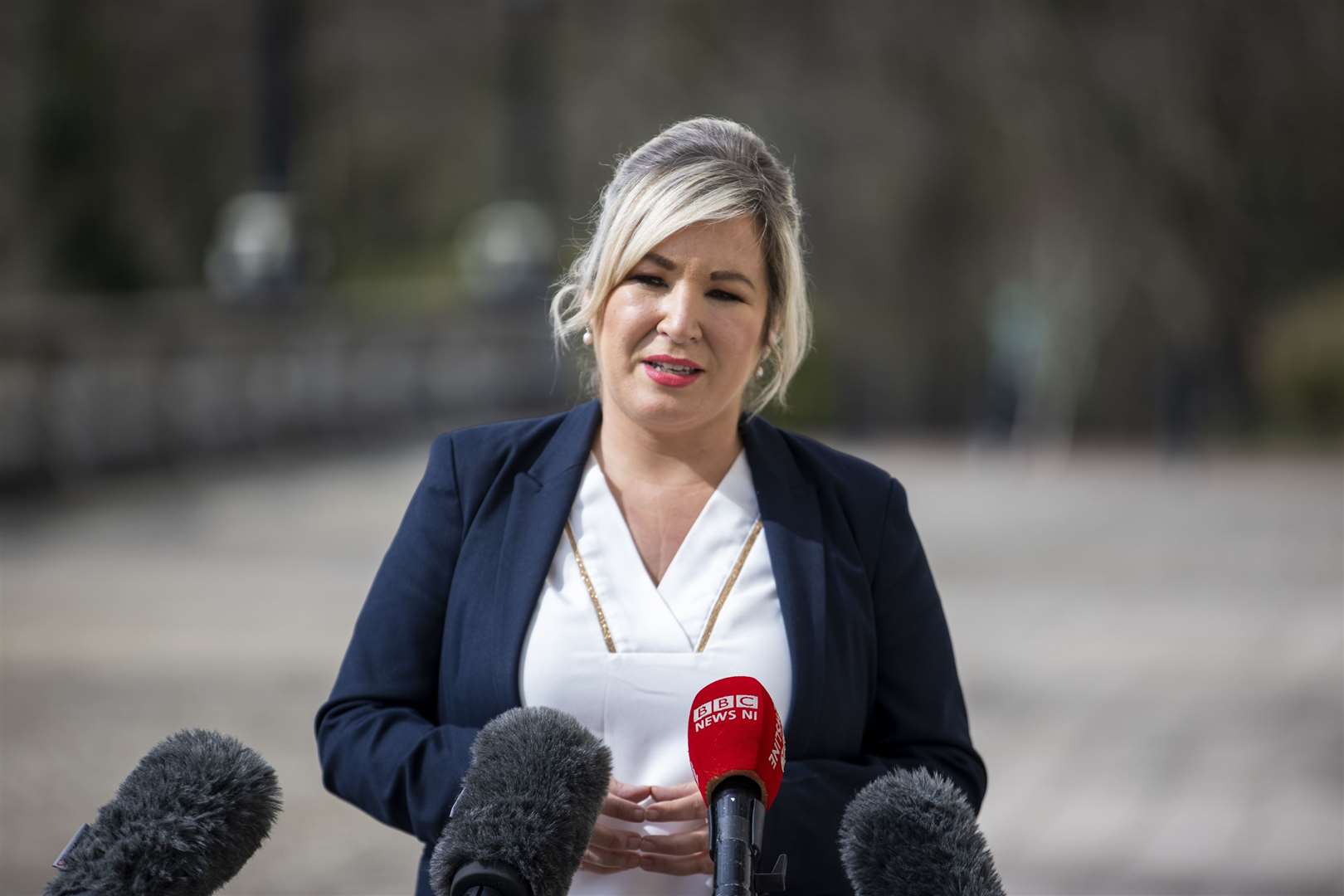 Deputy First Minster Michelle O’Neill has not yet called for Mr Byrne’s resignation (Liam McBurney/PA)