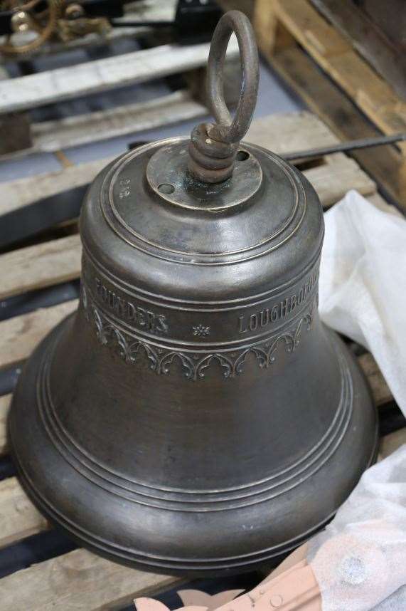The bell of Sheerness clock tower has now been cleaned and polished. Picture: Smith of Derby