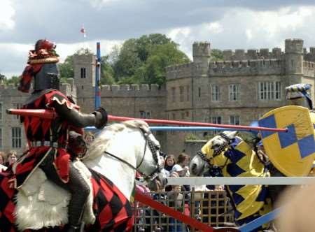 On guard - knights square up at Leeds Castle. Picture (taken June 2007): John Wardley