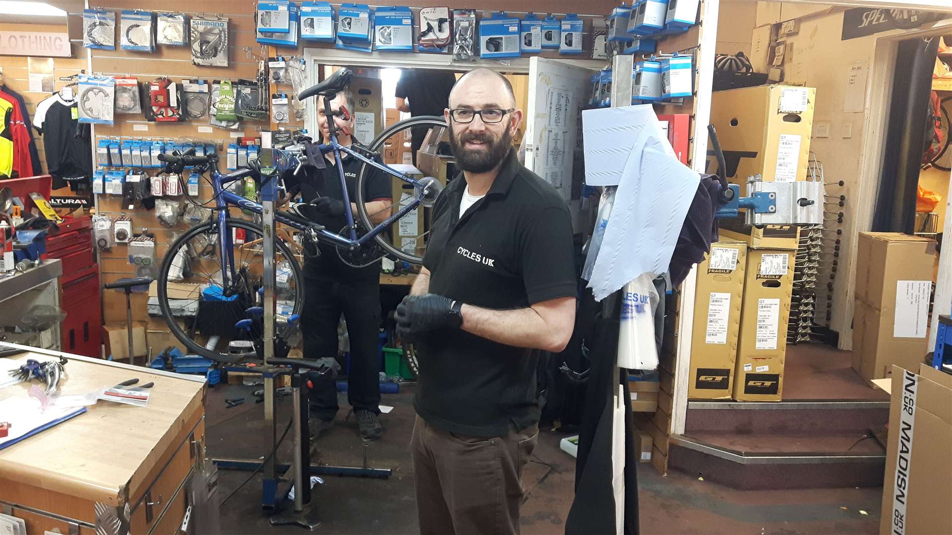 Cycles UK store manager Dean Brooks