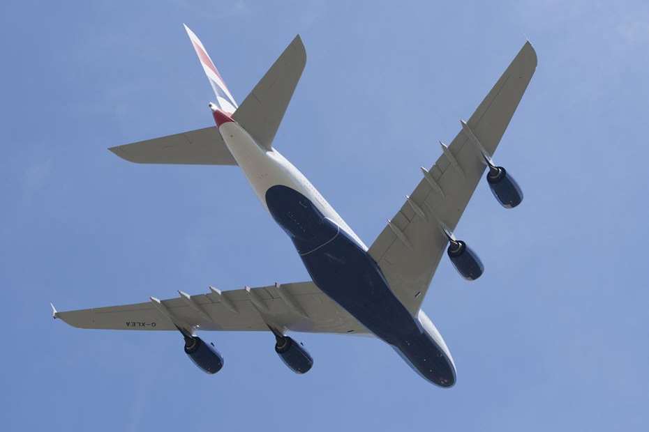British Airways first Airbus A380 at Manston Airport. Picture: Tim Stubbings/Maxim